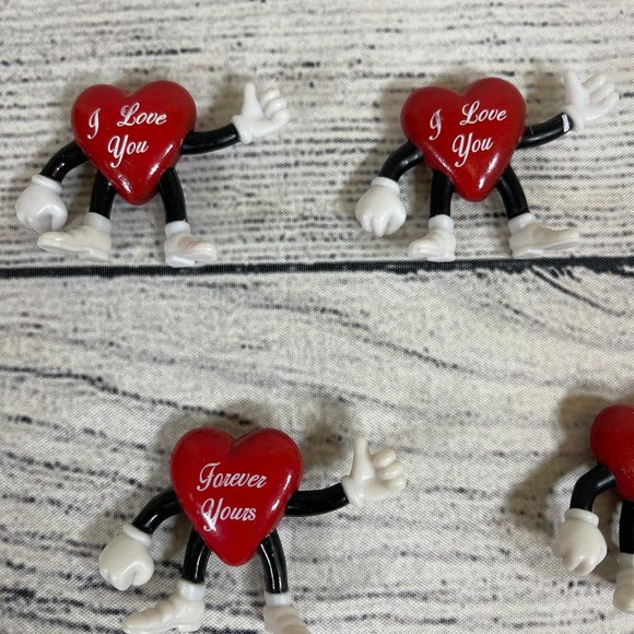 16 Assorted Vintage Valentine Hearts Man Novelty Gift LOT 1 3/4" tall - Picture 3 of 9